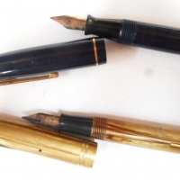 4 x vintage Waterman's pens inc - 2 x fountains pens, box and paperwork, etc - Sold for $85 - 2016