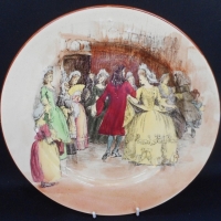 1920's Royal Doulton cabinet plate - Sir Roger De Coverley - with hand painted highlights - Sold for $43 - 2016