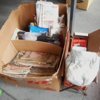 Large box lot vintage sewing items inc - heaps sewing patterns, dolls clothing patterns, magazines, accessories, etc - Sold for $79 - 2016