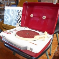 Vintage retro red plastic Astor portable record player - Sold for $55 - 2016
