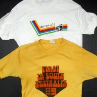2 x c1970s t-shirts advertising Channel 9 SA, both with fab retro images and original labels - Sold for $43 - 2016