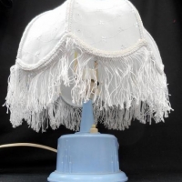 c1940s pale blue Bakelite Art Deco table lamp by Hanglay with shade - Sold for $43 - 2016