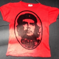c1970s red t-shirt with CHE GUAVERA image to front and original label - Sold for $24 - 2016