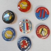 Group lot - Vintage 1950's ARGUS Footy badges - all VFA Teams - Camberwell, Brighton, Coburg, etc - Sold for $37 - 2016