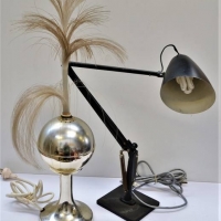 2 x pieces of vintage lighting incl black Planet lamp and optic fibre lamp - Sold for $62 - 2018