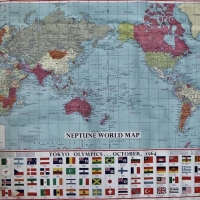 Large c195060s NEPTUNE Motor Oil Map of The World - Sold for $25 - 2018