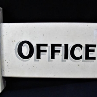 Wooden Hand painted Office sign - Sold for $37 - 2018
