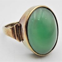 15ct-rose-gold-ring-set-with-oval-Jade-stone-Tw-5-2-grms-Sold-for-149-2021