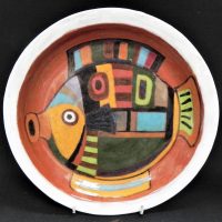 Gus-McLaren-1923-2008-Australian-Pottery-Wall-Charger-Puffer-Fish-Colourful-hand-painted-detail-signature-verso-20-5-cm-D-Sold-for-248-2021