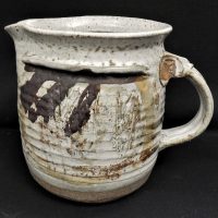 Gus-McLaren-Ribbed-Pottery-Jug-w-Strap-Handle-Applied-Decorations-Marks-Sighted-to-Base-14cm-H-Sold-for-87-2021