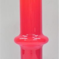 Vintage-Mid-Century-Modern-ART-GLASS-vase-Cylinder-shape-with-Bulged-Ring-to-middle-Red-with-white-cased-interior-37cm-H-Sold-for-50-2021