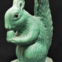 Vintage-Sylvac-English-ceramic-SQUIRREL-Figure-Matt-green-turpuoise-glaze-marked-to-base-with-original-sticker-21cm-H-Sold-for-62-2021