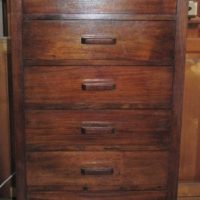 1930s-OAK-Tall-Boy-8-Drawer-carved-timber-handles-131cm-H-x-46cm-D-x-56cm-W-Sold-for-137-2021