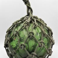 1960s-Green-Glass-Fishing-Buoy-with-rope-approx-23cm-D-Sold-for-106-2021