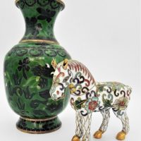 2-x-cloisonn-a-green-vase-with-dragon-and-a-small-horse-Sold-for-50-2021