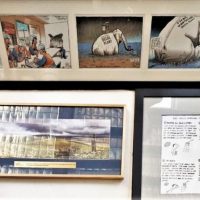 3-x-framed-prints-photographs-inc-Chris-Oaten-photograph-Snowtown-Windfarm-SA-cartoonist-Mark-Knight-5-panel-Wonthaggi-Desal-Plant-J-Wright-Gas-Sold-for-50-2021