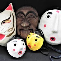 Group-lot-Japanese-KABUKI-hand-painted-Theatre-masks-and-others-Sold-for-68-2021