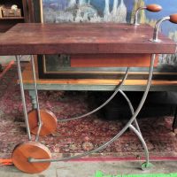 Large-Art-deco-style-trolley-hard-wood-top-stylish-frame-missing-drawer-Sold-for-99-2021