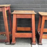 Set-of-3-Mid-Century-Graduating-Stools-Kauri-pine-Frames-curved-ply-seat-48cm-62cm-H-Sold-for-112-2021