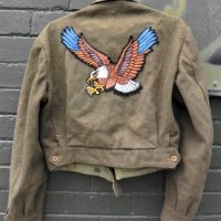 WW2-French-Army-Battle-Jacket-w-Sewn-on-Screaming-Eagle-Backpatch-Sold-for-37-2021