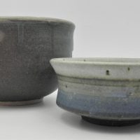 Gus-McLaren-1923-2008-2-x-Australian-Pottery-Bowls-both-with-matt-blue-glaze-one-large-signed-to-base-one-small-stamped-underside-105cm-H-13c-Sold-for-81-2021