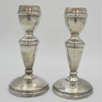 Pair-of-English-Sterling-Silver-candle-holders-Hallmarked-Birmingham-1973-4-by-JB-Chatterley-and-Son-approx-12cm-H-Sold-for-68-2021