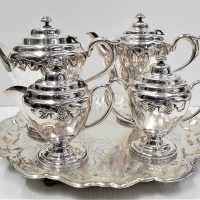 Silver-Plated-Tea-service-Tray-Kenson-Royal-Windsor-inc-Coffee-Pot-Tea-Pot-Milk-Jug-Sold-for-56-2021
