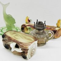 Small-Lot-of-Glassware-Ceramics-incl-Uranium-Glass-Stopper-in-Fish-Design-Flower-Aide-Two-Australian-Pottery-Trough-Vases-Glass-Oil-Lamp-Base-Sold-for-50-2021