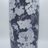 Vintage-Oriental-Blue-White-ceramic-Umbrella-stand-Grapes-Vines-decoration-46cm-H-Sold-for-43-2021