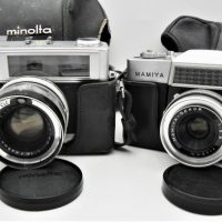 2-x-vintage-35mm-cameras-incl-Minolta-Hi-Matic-7S-and-Mamiya-Auto-Lux-35-in-original-cases-Sold-for-50-2021