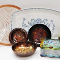 Group-lot-Mixed-Retro-Items-Art-Glass-Enamelled-Dishes-Ceramic-Jug-Jewellery-Box-w-Hand-painted-Mermaid-Undersea-design-to-lid-etc-Sold-for-62-2021