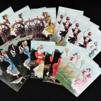 Group-lot-Victorian-Colour-Postcards-of-Women-playing-sports-inc-tennis-golf-sailing-etc-Sold-for-43-2021