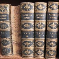 Leather-Bound-C-1920-SET-Volume-1-5-Waverley-Novels-Sir-Walter-Scott-Bart-Edinburgh-Robert-Cardell-St-Andrews-Square-Sold-for-68-2021