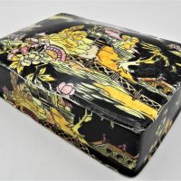 Vintage-Royal-Winton-Grimwades-Pekin-Pattern-Black-Chintz-Lidded-trinket-box-Sold-for-56-2021