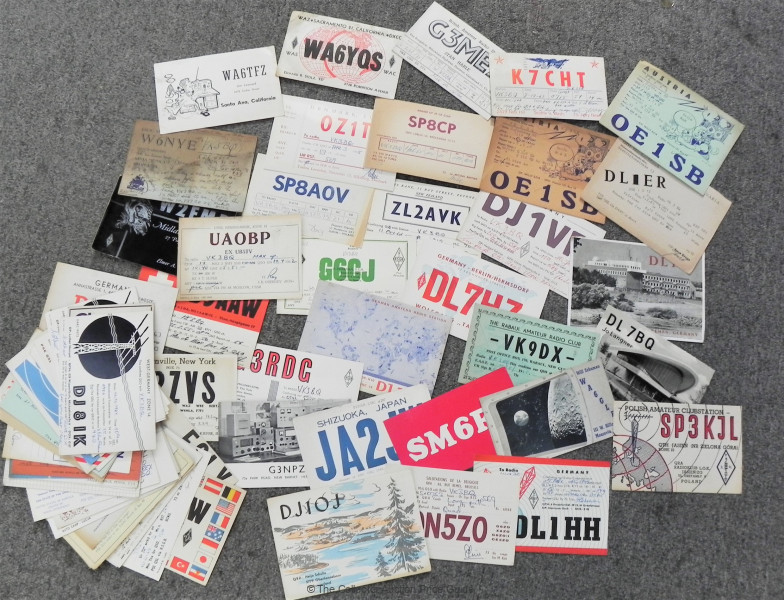 Lot Of Vintage International Amateur Radio Qsl Cards W Fantastic Graphicsimages Germany Austria