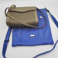 2-x-bags-vintage-Glomesh-taupe-leather-mesh-shoulder-bag-Pierre-Cardin-blue-leather-shoulder-bag-both-as-new-Sold-for-43-2021