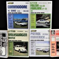 6-x-Vintage-Car-Manuals-incl-FalconFairlane-V8-72-76-Holden-HKHTHG-6-Cylinder-VW-Beetle-1100-1500-etc-Sold-for-124-2021