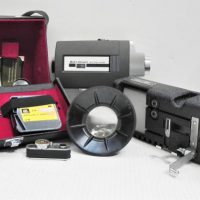 Small-Lot-of-Vintage-Filming-Equipment-incl-Cased-Bell-Howell-AUTOLOAD-Super-8-Film-Camera-w-Manual-Bindomat-35mm-Slide-Mounter-Bakelite-Lens-Sold-for-56-2021