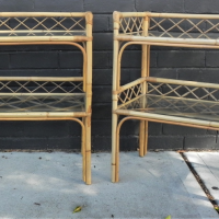 PAIR-Cane-occasional-Tables-2-shelves-with-removable-glass-70cm-H-Sold-for-99-2021