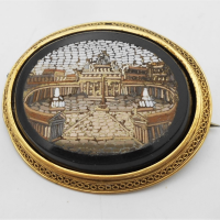 Vintage-Micro-Mosaic-brooch-of-St-Peters-Square-in-18ct-ygold-setting-Sold-for-348-2021