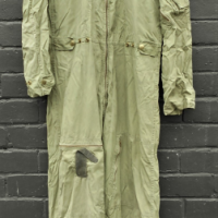 Vintage-WW2-Pilots-Flight-Suit-1-piece-light-weight-Khaki-coloured-all-metal-zips-etc-original-CGCF-Label-size-3-Sold-for-62-2021