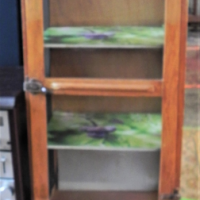 Vintage-Wooden-Meat-Safe-w-Drawer-to-Top-Three-Shelves-Approx-143-cm-H-x-45-cm-W-Sold-for-118-2021