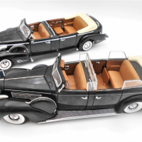 2-x-124-scale-model-diecast-1938-Cadillac-V-16-Presidential-Limousine-1939-Lincoln-Sunshine-Special-Sold-for-137-2021