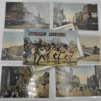 Group-lot-Ephemera-Vintage-postcards-inc-The-Block-Collins-St-Queens-Bridge-Queenscliff-Aboriginal-etc-Sold-for-62-2021