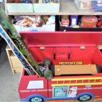 Large-Fireman-Toy-Chest-on-wheels-made-by-Teamson-with-contents-incl-handmade-wooden-truck-and-trailer-Skateboards-Tinkertoy-set-battery-operated-Sold-for-50-2021