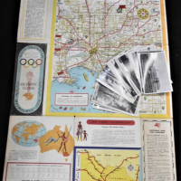 Vintage-ephemera-Mobilgas-1956-Olympics-Guide-Map-with-Program-Melbourne-City-and-Suburbs-map-Broadbent-approx-70cm-H-and-50cm-W-unfolded-toge-Sold-for-68-2021