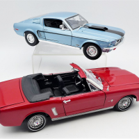 2-x-118-Scale-Model-Diecast-Mustang-Cars-inc-Red-1964-Mustang-by-Motor-Max-Metallic-Blue-1968-Ford-Mustang-GT-by-Maisto-Sold-for-118-2021