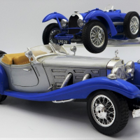 2-x-Diecast-model-roadsters-inc-120-scale-greyblue-Burago-Mercedes-Benz-500K-and-a-118-blue-scale-Burago-Bugatti-Type-59-Sold-for-81-2021