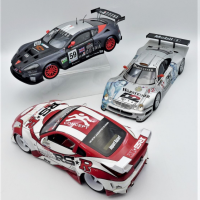 3-x-118-Scale-Model-Diecast-Racing-Cars-Maisto-Mercedes-CLK-GTR-Solido-Austin-Martin-DBR9-Jada-Nissan-2L-all-with-advertising-Sold-for-161-2021