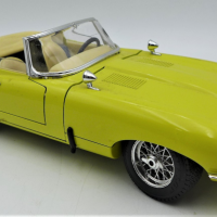 118-Scale-Model-Diecast-1961-Jaguar-Type-E-Series-1-in-Primrose-Yellow-Bburago-Sold-for-93-2021